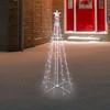 Northlight 5' Blue and White LED Lighted Twinkling Show Cone Christmas Tree Outdoor Decor - 2 of 4
