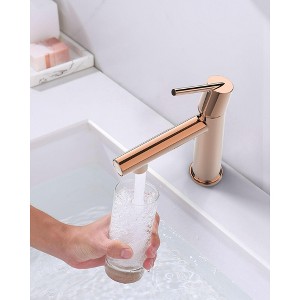 PAGED Bathroom Faucet for 1 or 3 Holes, Single Handle Bathroom Sink Faucet with Two Hoses for Bathroom, Fountain and Flow Mode - 1 of 4