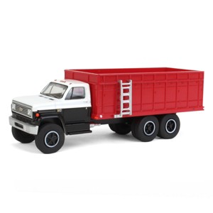 1/64 1983 Chevrolet C70 Tandem Grain Truck w/ Black/White Cab & Red Bed 51433-C - 1 of 4
