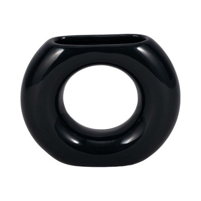 Sagebrook Home 5" Vase Contemporary Abstract Donut Cut-Out Vase Decorative Home or Office