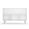 Kids Bookshelf with Toy Storage Organizer, 35.5" Bookcase with Bins for Nursery Playroom Kids Bedroom Kids, Kids Storage Organizer Bookshelf - 4 of 4