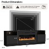 70" Fireplace TV Stand w/ 36" Fireplace - 12-Color Flames & Heater, Storage Cabinet, Entertainment Center for TVs to 80" - 3 of 4