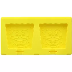 Silver Buffalo Nickelodeon's Spongebob Squarepants 2-Piece Silicone Ice Popsicle Mold Maker