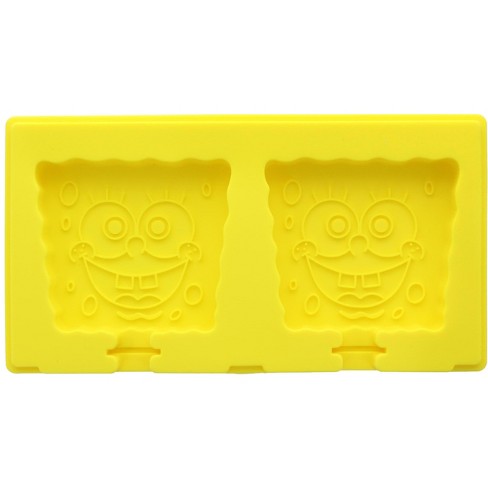 Silver Buffalo Nickelodeon's Spongebob Squarepants 2-Piece Silicone Ice Popsicle Mold Maker - image 1 of 3