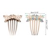 Unique Bargains Women's Two Flowers Hair Insert Comb 1 Pc - 2 of 3