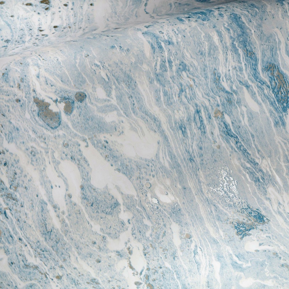 Photos - Wallpaper Roommates Blue Marble Seas Peel & Stick  