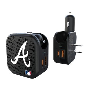 MLB National League Teams Text Backdrop 18-Watt 2 in 1 USB A/C Charger - 1 of 3