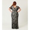 Unique Vintage Women's Plus Flutter Sleeve Gown - 2 of 4