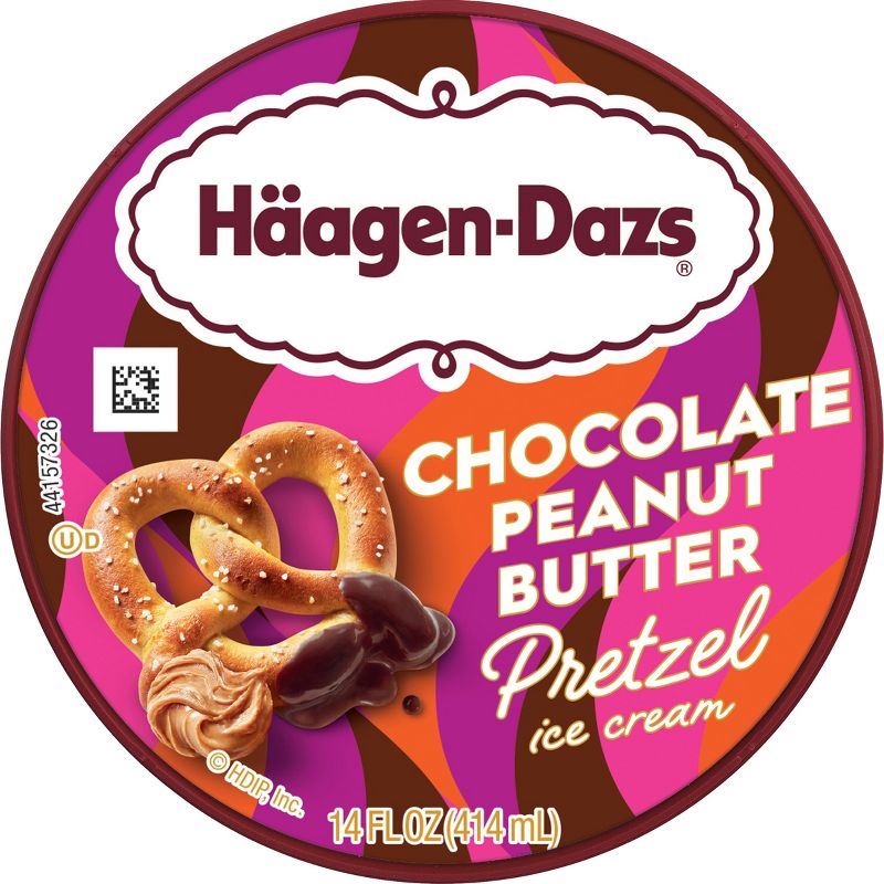 Haagen-Dazs Chocolate Peanut Butter Pretzel City Sweets Frozen Ice Cream - 14 fl oz, 5 of 9
