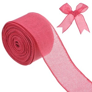 Unique Bargains Burlap Wired Edge Durable Thick Fabric Ribbons for DIY Crafts 1 Pc - 1 of 4