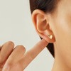 Turandoss 18K Gold Initial Heart Stud Earrings for Women Girls - S925 Sterling Silver Post Flat Back Earring Hypoallergenic, Christmas Gifts for Girls - 2 of 4