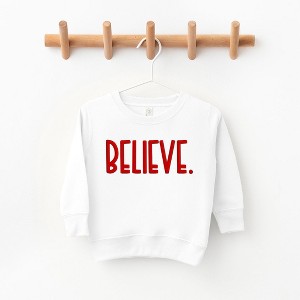 The Juniper Shop Believe Bold Puff Print Toddler Graphic Sweatshirt - 1 of 3