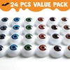 Joyfy 24 pcs Halloween Eyeballs Decorations,Trick or Treat Party Favor, ,Scary Props Art Craft,Realistic Eyeballs Disposable Prop Supplies - 2 of 4
