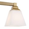 Regency Hill Mencino Modern Wall Light Warm Brass Hardwire 28" 4-Light Fixture Etched Opal Glass Shade for Bedroom Bathroom Vanity Living Room House - image 3 of 4