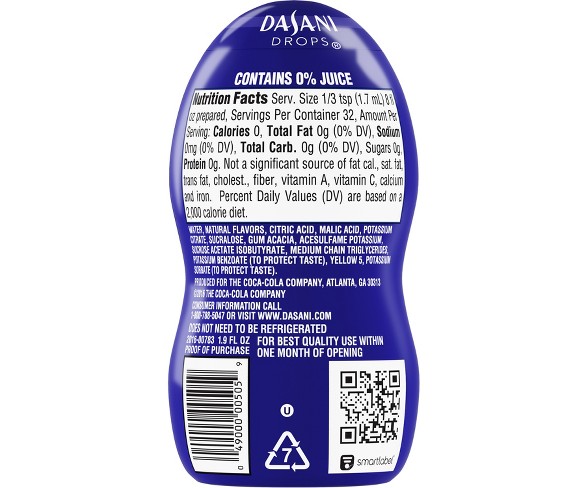 Dasani Drops Pineapple Coconut Flavor Enhancer - 1.9 fl oz Bottle