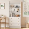 COZONY Tall Bookshelf with Shelves & Drawers, Engineered Wood Storage Cabinet for Living Room, Home Office, Bedroom - 2 of 4