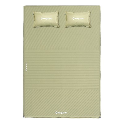 KingCamp Double Self Inflating Camping Sleeping Pad Mat with 2 Pillows