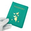 Unique Bargains Gold-stamped Map Passport Holder 1 Pc - 3 of 4