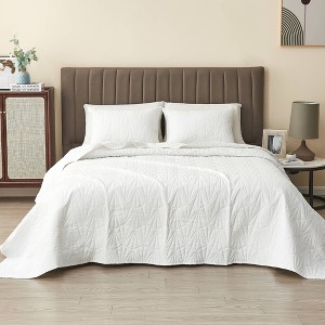3pc Pinsonic Geo Quilt Bedding Set - Isla Jade - 1 of 4