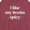 Women's - Instant Message - I Like My Books Spicy Graphic Racerback Tank - 2 of 4