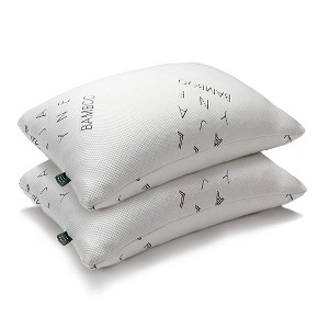 Ella Jayne Bamboo  Shredded Memory Foam Pillow, Adjustable Density, with Extra Fill and Carry Pouch, Set of 2 - Standard/Queen - 1 of 4