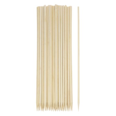 Unique Bargains Bamboo Barbecue Skewers Natural Wooden Cocktail Picks 200 Pcs