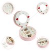 Unique Bargains Portable PU Leather Mini Round Travel Jewelry Box with Mirror - 3 of 4