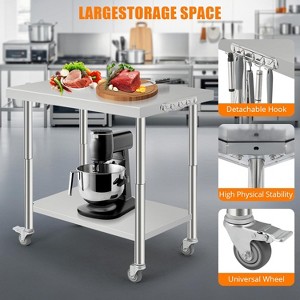 36*24*35in Kitchen Prep Worktable with Adjustable Under Shelf, Utility Table for Restaurant Garage Hotel, Straight Edge - 1 of 4