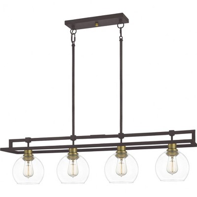 Quoizel Lighting Dobbs 4 - Light Island Pendant Light in  Old Bronze