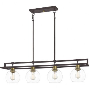 Quoizel Lighting Dobbs 4 - Light Island Pendant Light in  Old Bronze - 1 of 4