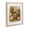 Stupell Industries Autumn Harvest Owl & Jack-o-Lantern Framed Print Under Glass Art - 2 of 4