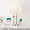 JONATHAN Y Blaire 23.75" 2-Light Metal Table Lamp with USB Charging Port Adjustable Light (Includes LED Light Bulb) - 2 of 4