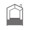 Twin Size Velvet House Bed Wood Bed Gray - 2 of 4