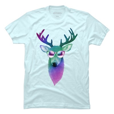 Men's Design By Humans Disco Stag By iamkeelin T-Shirt