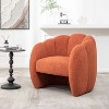 SEYNAR Modern Teddy Upholstered Accent Pumpkin Chair with Openwork Design - 2 of 4