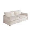 Corduroy 2-Seater Loveseat Sofa with Deep Seat & Pillows - 4 of 4