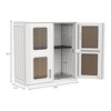 Syemin Outdoor Storage Shed, Vertical Tall Tool Shed with Five Shelves, Lockable Door for Patio, Backyard and Lawn, White, 28.9"*13.3"*30.1" - 4 of 4