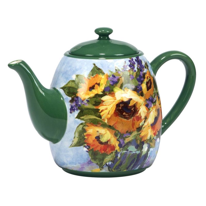 Sunflower Bouquet Teapot - Certified International, 2 of 4