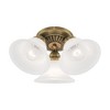 Livex Lighting Edgemont 3 - Light Flush Mount in  Antique Brass - 3 of 4