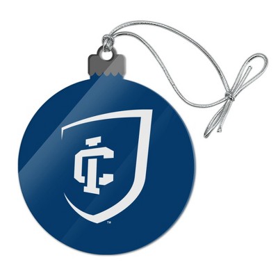 Ithaca College Primary Logo Acrylic Christmas Tree Holiday Ornament