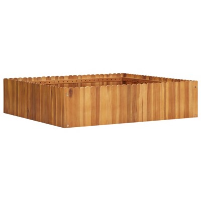 vidaXL Raised Bed Natural wood color Solid acacia wood Compact Durable