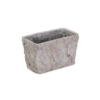 Cheung's Pike Rectangular Smooth Cement Tapered Planter