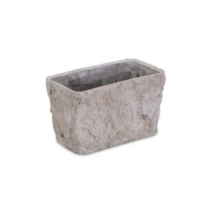 Cheung's Pike Rectangular Smooth Cement Tapered Planter - 1 of 4