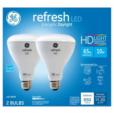 General Electric 65w 2pk Refresh Daylight Equivalent Br30 Floodlight LED HD