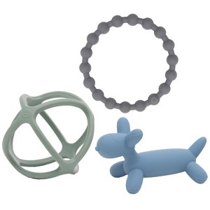 WeeSprout Handheld Teether Set, Silicone Baby Teether Toys for Infant Babies and Toddlers - 1 of 4