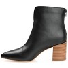 Journee Collection Womens Kayden Tru Comfort Foam Back Heel Zip Stacked Heel Booties Black 12 - 2 of 4