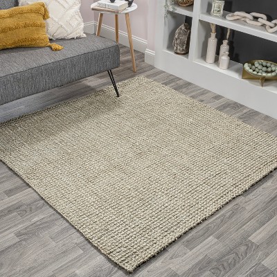 Para Hand Woven Chunky Jute With Fringe Area Rug - Jonathan Y : Target