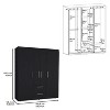 TIRAMISUBEST Black Wardrobe Armoire - 59" Deluxe Storage with Metal Accents | Modern Closet Organizer, Multiple Shelves & Hanging - 4 of 4