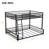 ModernLuxe Twin XL/Full XL over Queen Floor Bunk Bed Frame with Ladder & Safety Guardrails, Detachable Metal Bunk Bed - 4 of 4
