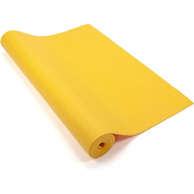 Wai Lana Yogi Mat by (Color: Sunshine) - 1/8 inch Thick, Non-slip, Stylish, Latex-Free, Lightweight, Optimum Comfort